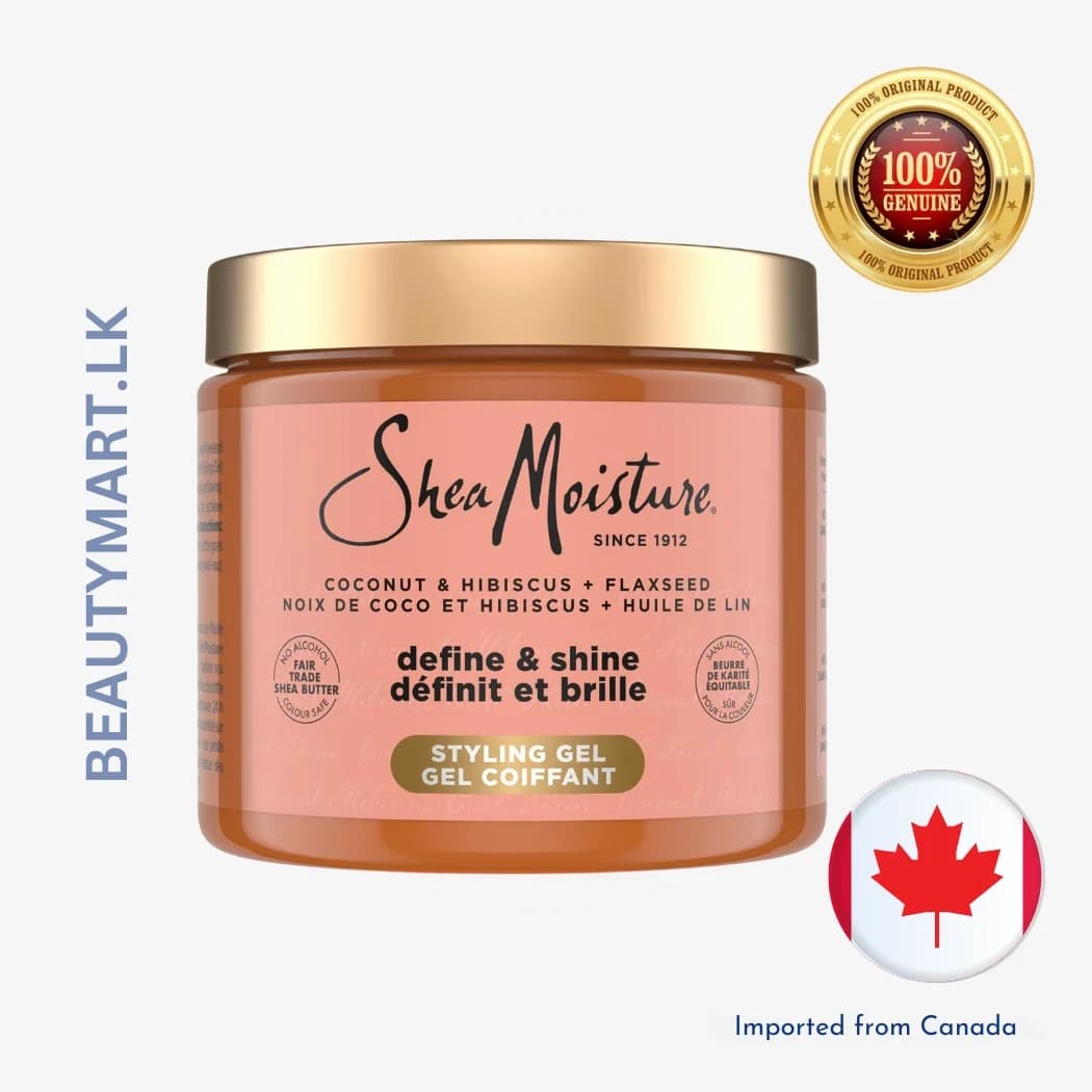 Shea Moisture Coconut & Hibiscus Define & Shine Styling Gel Infused With Glycerin, Coconut Oil & an Invigorating Sweet 425g