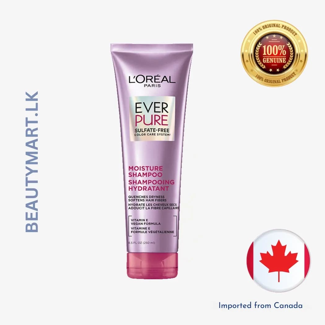 L'Oreal Paris EverPure Sulfate-Free Moisture Shampoo for Hydrating Dry Hair 250ml