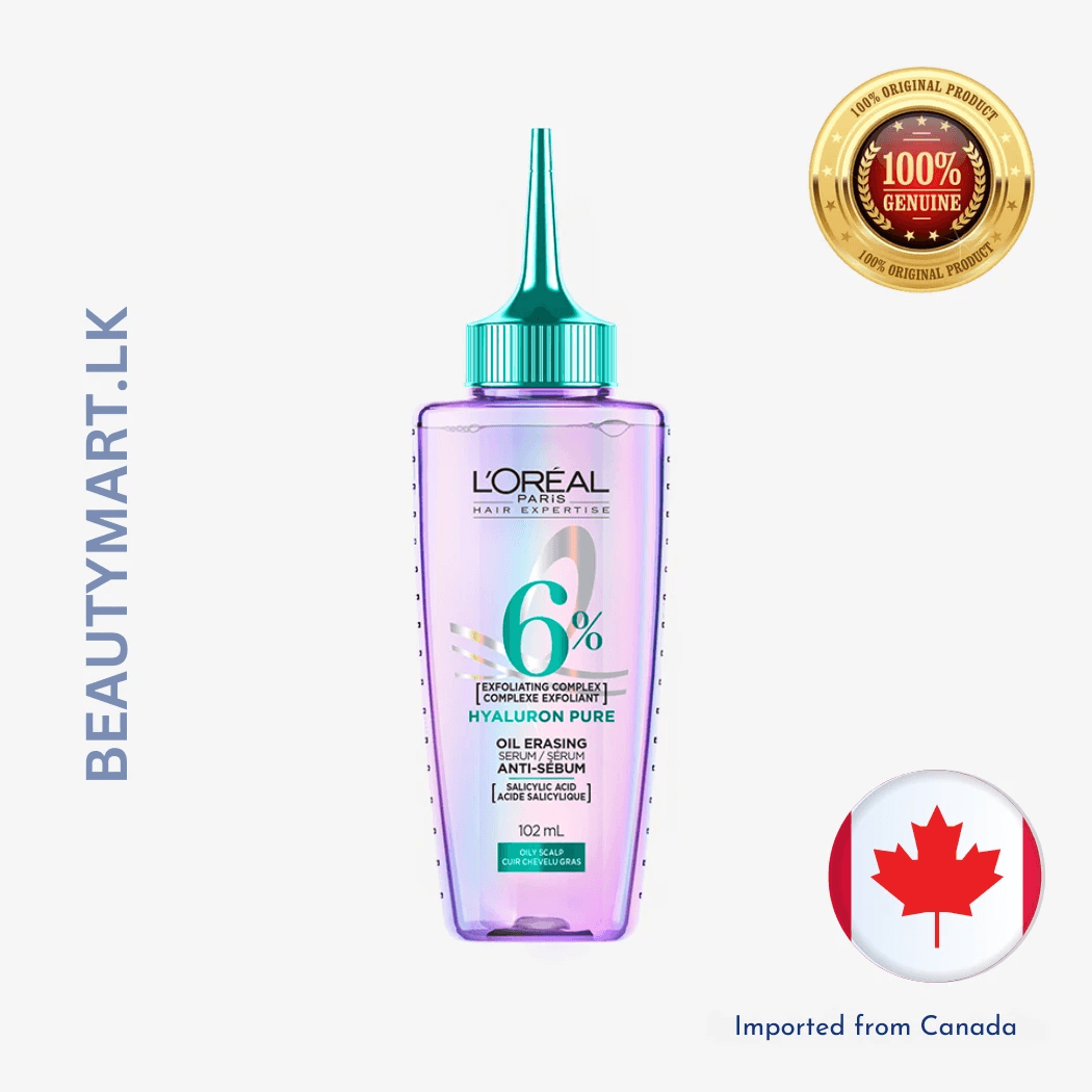 L'Oréal Paris Hair Expertise Hyaluron Pure Oil Erasing Scalp Serum with Salicylic Acid, 102ml