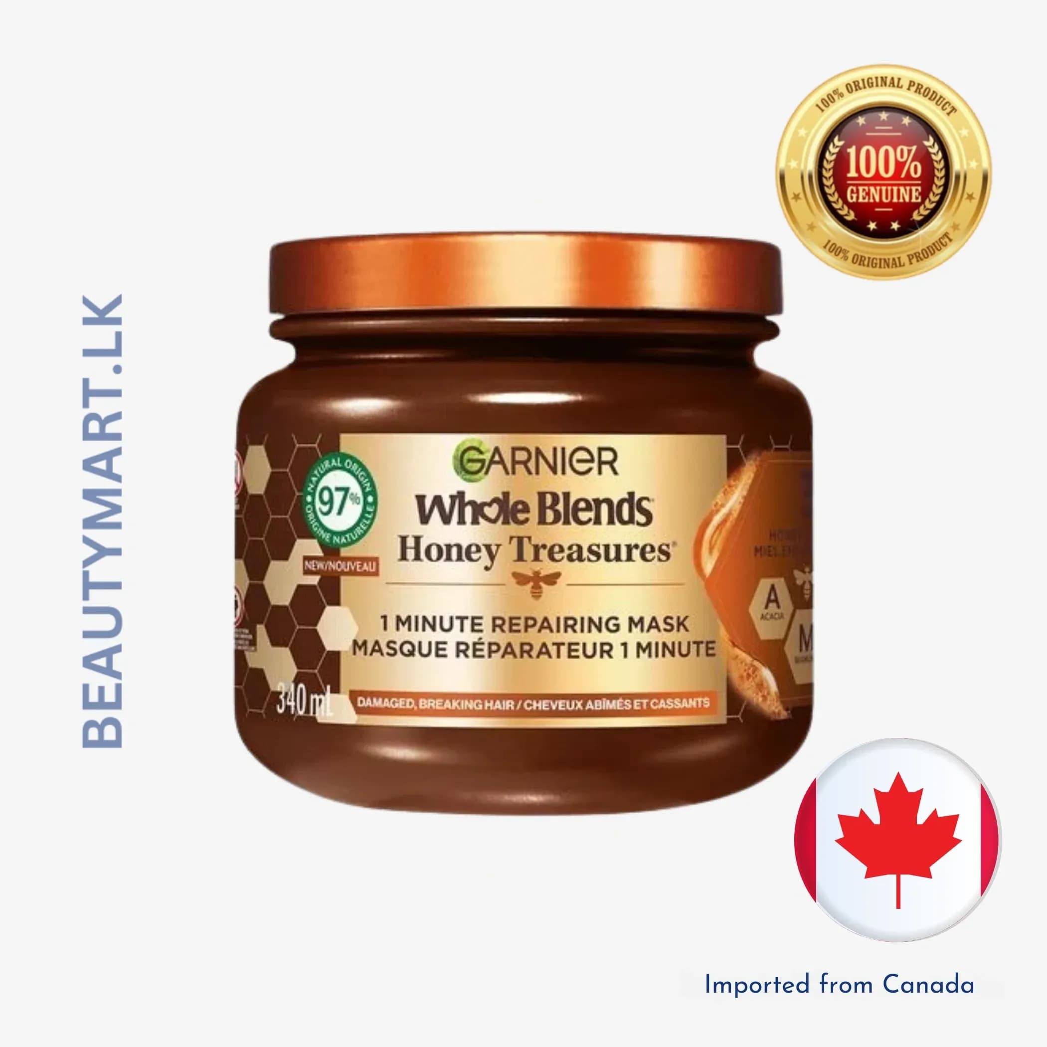 Garnier Whole Blends Hair Mask for Dry Damaged Hair 340ml