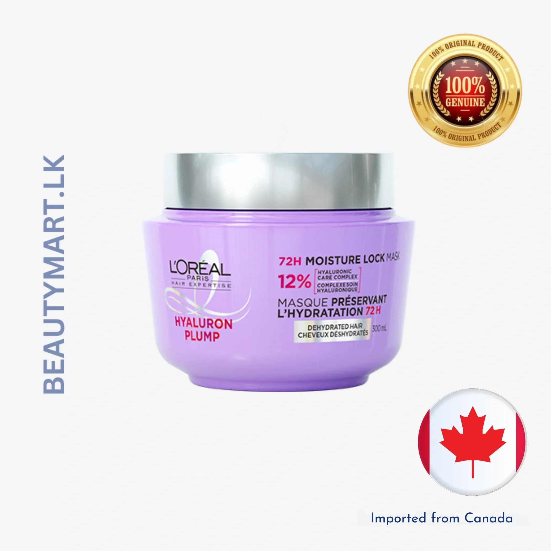 L'Oreal Paris Hair expertise Hyaluron Plump 72H Moisture Lock Mask, 300ml