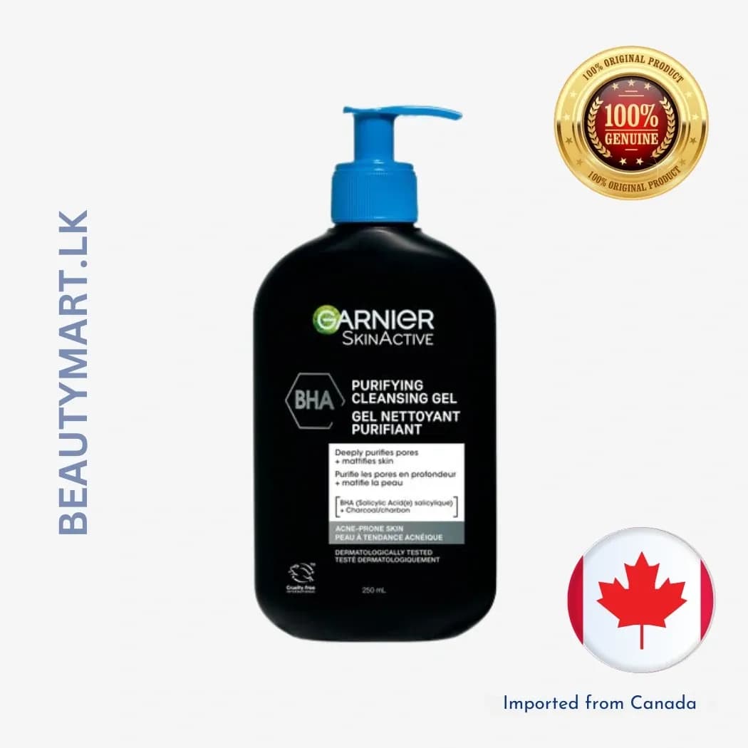 Garnier Skin Active BHA Purifying Cleansing Gel with Salicylic Acid and Charcoal 250ml