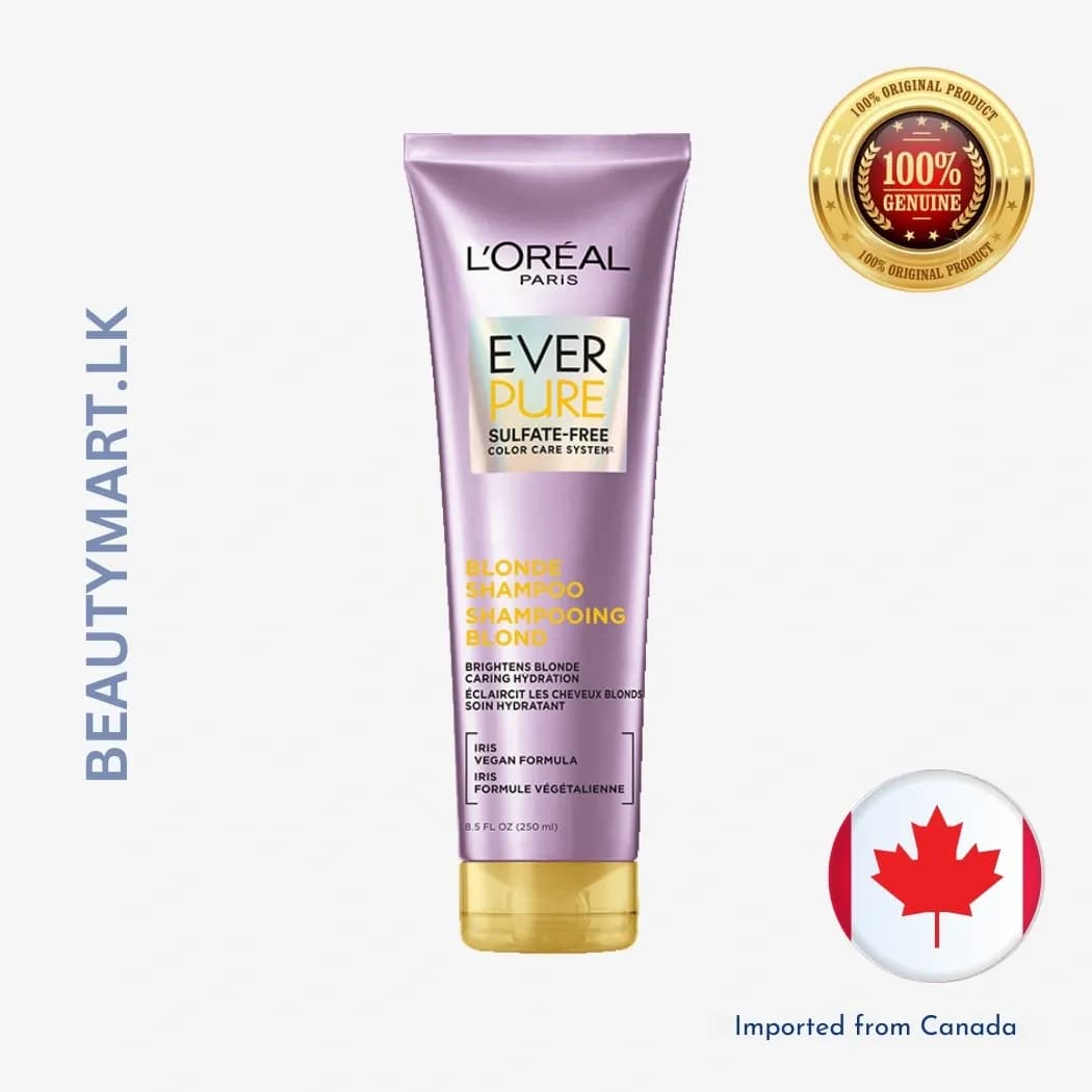 L'Oreal Paris EverPure Sulfate-Free Blonde Shampoo for Brightening Blonde Hair 250ml